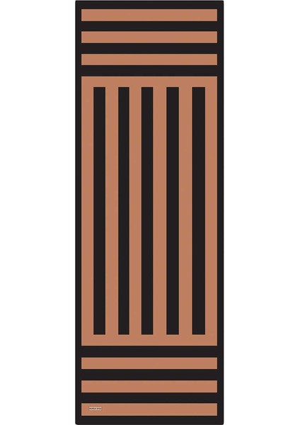 Taba Çizgi Desen Twill Ipek Şal