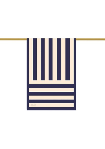 Lacivert Çizgi Desen Twill Ipek Şal fiyatları