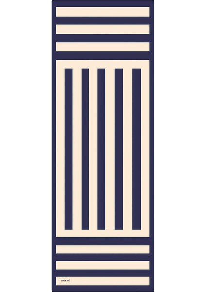 Lacivert Çizgi Desen Twill Ipek Şal fırsatları