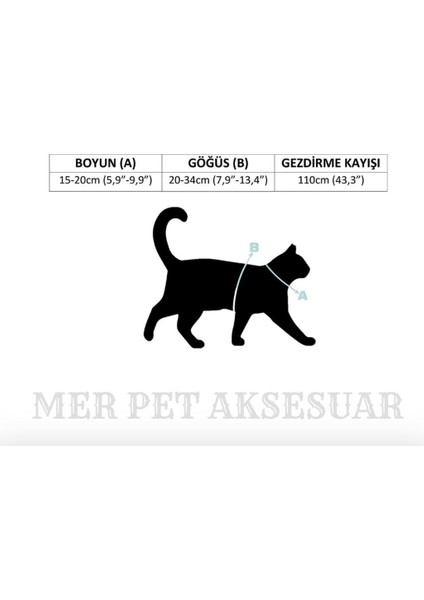 C&p Kedi Göğüs Tasma ve Gezdirme Seti