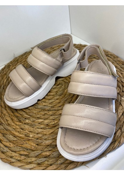 Vintage Bej Sandalet