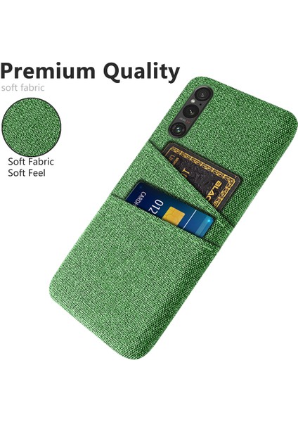 Sony Xperia 1 V Çift Kart Tutucu Telefon Kılıfı, Sert Pc + Bez Telefon Geri Kapak (Yurt Dışından) modelleri