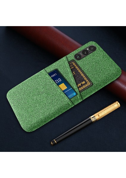 Sony Xperia 1 V Çift Kart Tutucu Telefon Kılıfı, Sert Pc + Bez Telefon Geri Kapak (Yurt Dışından) indirimleri