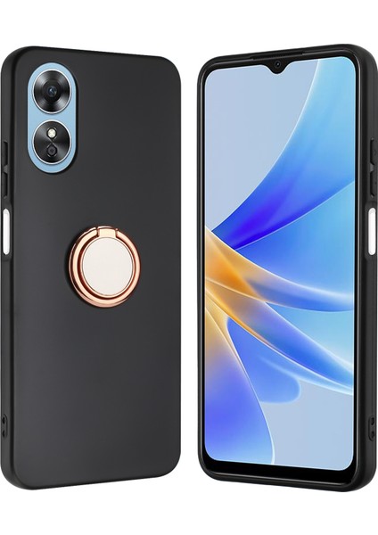 Oppo A78 4g Çizgiye Diyavun Tpu Kılıfı, Ring Kickstandlı Mat Telefon Koruyucu Kapak (Yurt Dışından)