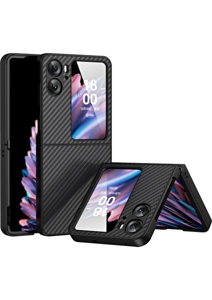 Oppo Find N2 Flip 5g Sert Pc Telefon Kılıfı Karbon Fiber Doku Çizilmez Kapak (Yurt Dışından)