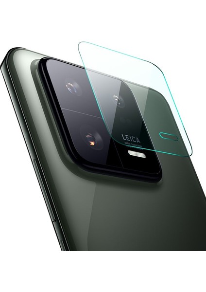 Xiaomi Mi 13 Kılıf Flora Kenar Renkli Arka Cam + Kamera Koruyucu Nano Lacivert fiyatları