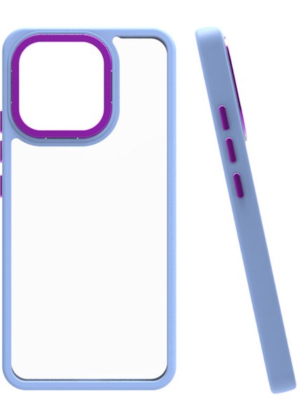 Casestreet Xiaomi Mi 13 Kılıf Flora Kenar Renkli Arka Cam + Kamera Koruyucu Nano Mor