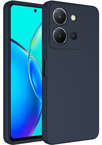 Casestreet Vivo Y36 4g Kılıf Mara Lansman Silikon Mat Soft Lacivert