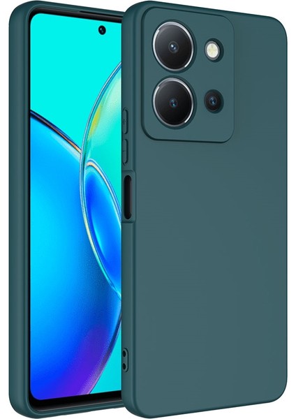 Vivo Y36 4g Kılıf Mara Lansman Silikon Mat Soft Koyu Yeşil