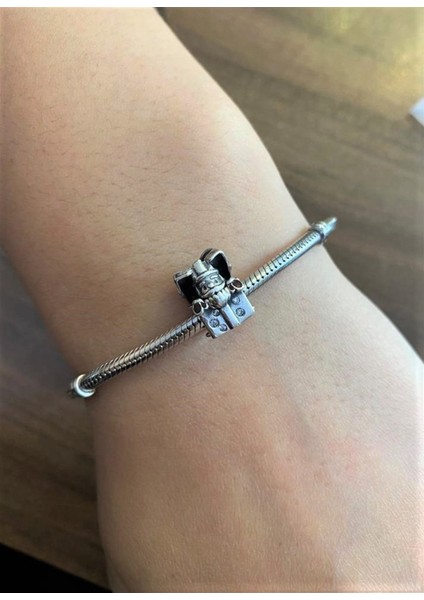Bayan Noel Baba Model Gümüş Charm