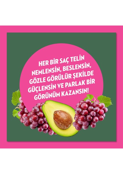 Doğanın Enerjisi Saç Bakım Şampuanı Avokado ve Üzüm Çekirdeği Yağı Güçlendirici & Parlaklık Kazandırıcı 400 ml X3