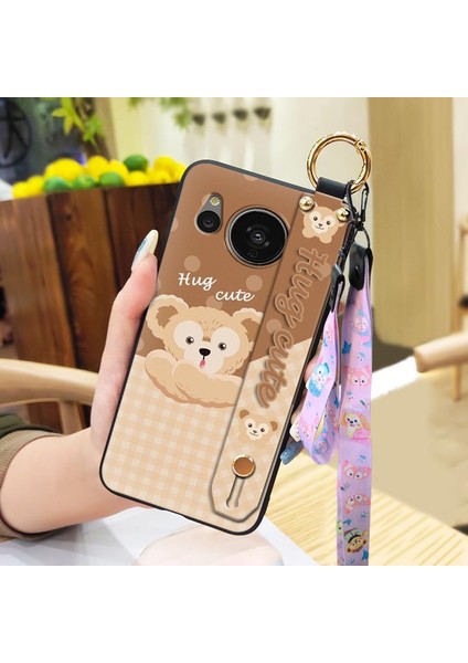 Telefon Kılıfı Aquos Sense 7 Kordon Bileklikli Karikatür Telefon Kılıfı (Yurt Dışından)