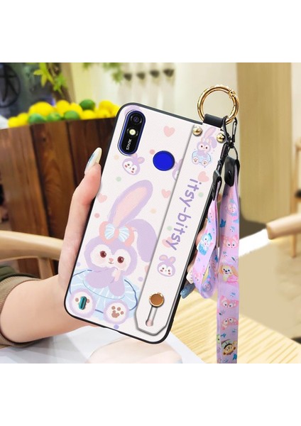 Telefon Kılıfı Tecno Spark 4 Lite/pop 3 Plus Kordon Bileklikli Karikatür Telefon Kılıfı (Yurt Dışından)