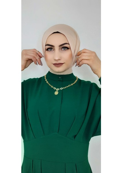 Cıtcıtlı Hazır Eşarp Şal Hijap Bej Renk