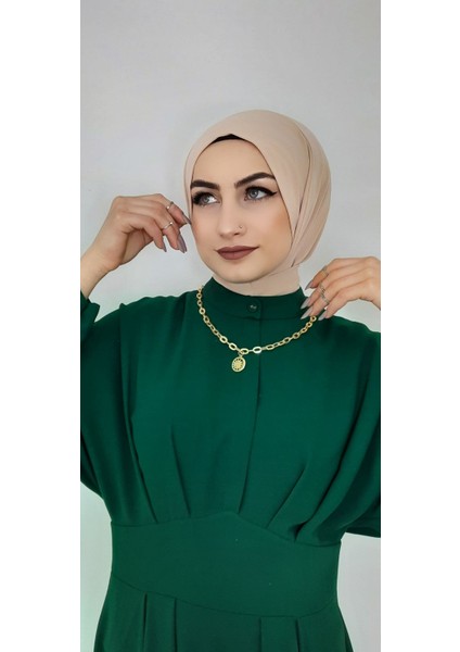 Cıtcıtlı Hazır Eşarp Şal Hijap Bej Renk