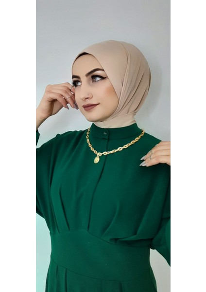 Cıtcıtlı Hazır Eşarp Şal Hijap Bej Renk