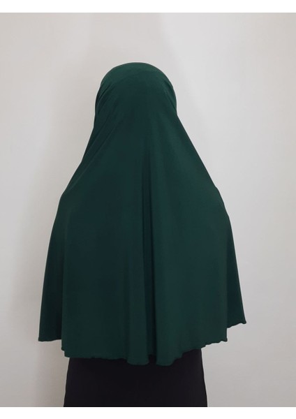 Tek Parca Pratik Büyük Hazır Esarp Hijap Zümrüt Renk Namaz Örtüsü
