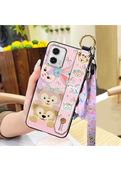 Telefon Kılıfı Motorola Moto G 5g 2023 Kordon Bileklikli Karikatür Telefon Kılıfı (Yurt Dışından)