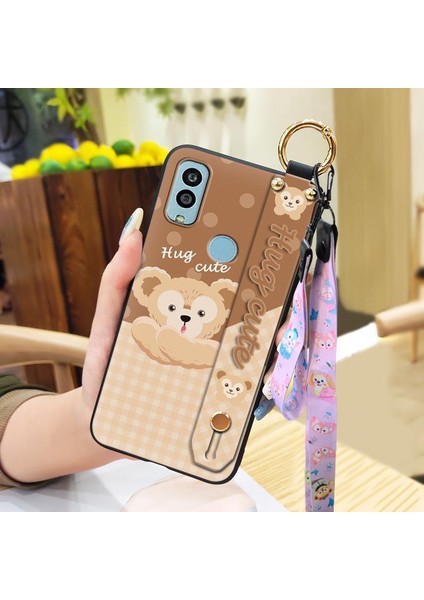 Telefon Kılıfı Kyocera One S10/KYOCERA Android S9 Kordon Bileklikli Karikatür Telefon Kılıfı (Yurt Dışından)