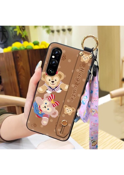 Telefon Kılıfı Sony Xperia1 V 2023 Kordon Bileklikli Karikatür Telefon Kılıfı (Yurt Dışından)