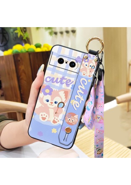 Telefon Kılıfı Google Pixel 8 Kordon Bileklikli Karikatür Telefon Kılıfı (Yurt Dışından)