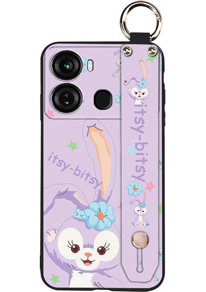 Telefon Kılıfı Itel P40 Kordon Bileklikli Karikatür Telefon Kılıfı (Yurt Dışından)