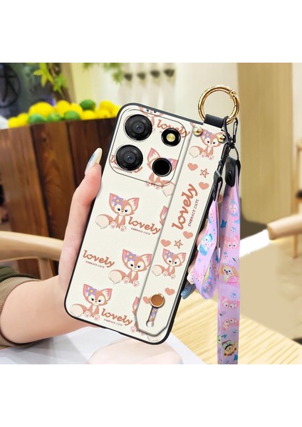 Telefon Kılıfı Itel A60 Kordon Bileklikli Karikatür Telefon Kılıfı (Yurt Dışından)