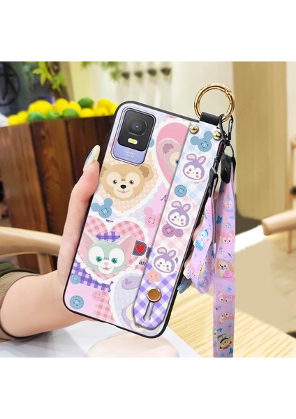 Telefon Kılıfı Tcl 403 Kordon Bileklikli Karikatür Telefon Kılıfı (Yurt Dışından)