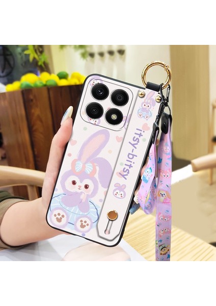 Telefon Kılıfı Huawei Honor X8A Kordon Bileklikli Karikatür Telefon Kılıfı (Yurt Dışından)