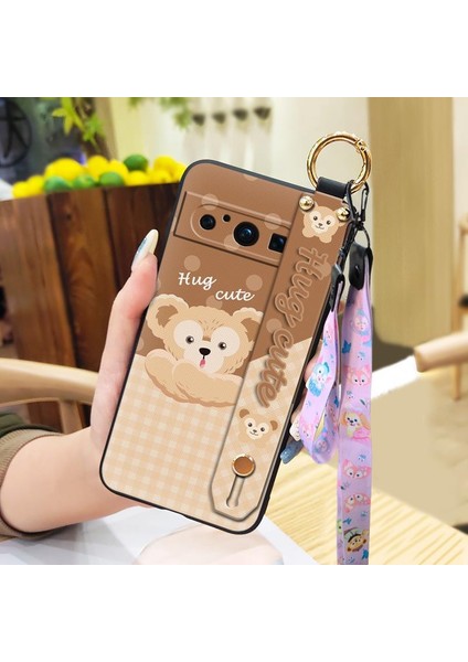 Telefon Kılıfı Google Pixel 8 Pro Kordon Bileklikli Karikatür Telefon Kılıfı (Yurt Dışından)