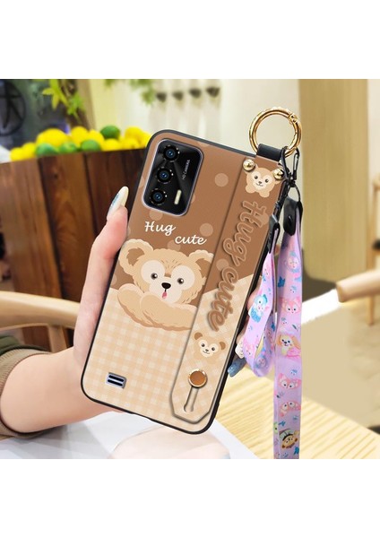 Telefon Kılıfı Oukitel C31 Kordon Bileklikli Karikatür Telefon Kılıfı (Yurt Dışından)