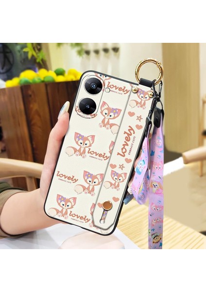 Telefon Kılıfı Oppo Realme V30 Kordon Bileklikli Karikatür Telefon Kılıfı (Yurt Dışından)