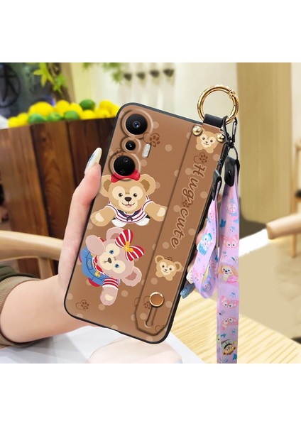 Telefon Kılıfı Infinix Hot 20S Kordon Bileklikli Karikatür Telefon Kılıfı (Yurt Dışından)