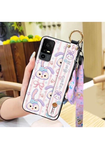 Telefon Kılıfı Tcl 40R/AQUOS V6 5g Kordon Bileklikli Karikatür Telefon Kılıfı (Yurt Dışından)