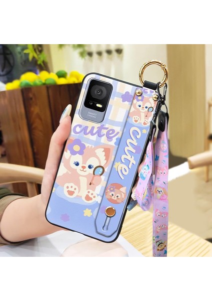 Telefon Kılıfı Tcl 405/406/408 Kordon Bileklikli Karikatür Telefon Kılıfı (Yurt Dışından)