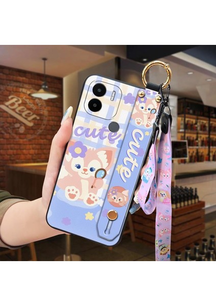 Telefon Kılıfı Xiaomi Redmi A1 Plus Kordon Bileklikli Karikatür Telefon Kılıfı (Yurt Dışından)