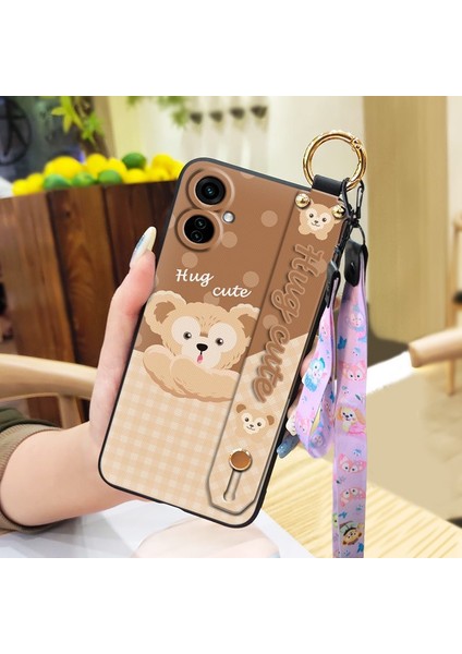 Telefon Kılıfı Tecno Camon 19 Neo Kordon Bileklikli Karikatür Telefon Kılıfı (Yurt Dışından)