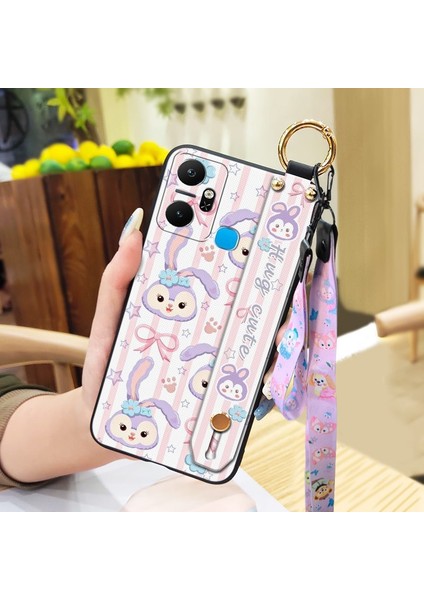 Telefon Kılıfı Infinix Smart 6 Plus Kordon Bileklikli Karikatür Telefon Kılıfı (Yurt Dışından)