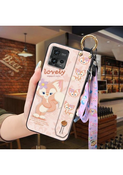 Telefon Kılıfı Motorola Moto G72 Kordon Bileklikli Karikatür Telefon Kılıfı (Yurt Dışından)