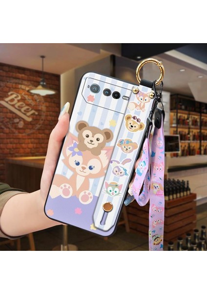 Telefon Kılıfı Asus Rog Phone 6 Kordon Bileklikli Karikatür Telefon Kılıfı (Yurt Dışından)