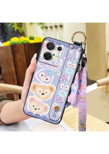 Telefon Kılıfı Oppo Reno 8 5g Kordon Bileklikli Karikatür Telefon Kılıfı (Yurt Dışından)