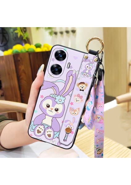 Telefon Kılıfı Oppo Realme C55 Kordon Bileklikli Karikatür Telefon Kılıfı (Yurt Dışından)