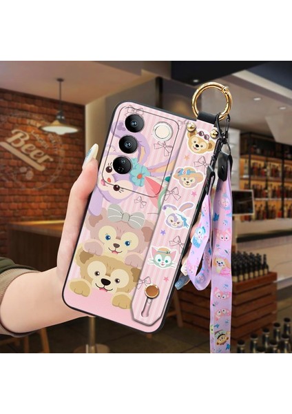 Telefon Kılıfı Vivo S16/S16 Pro Kordon Bileklikli Karikatür Telefon Kılıfı (Yurt Dışından)