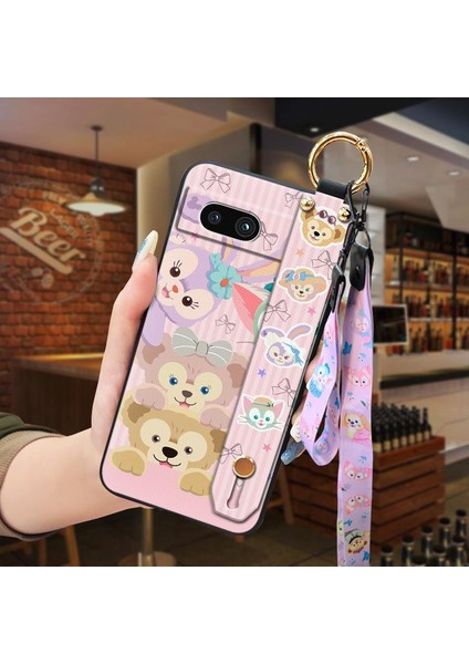 Telefon Kılıfı Google Pixel 7A Kordon Bileklikli Karikatür Telefon Kılıfı (Yurt Dışından)