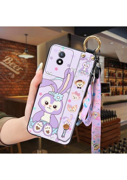Telefon Kılıfı Vivo Y02 4g Kordon Bileklikli Karikatür Telefon Kılıfı (Yurt Dışından)