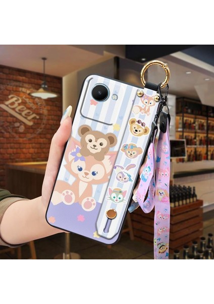 Telefon Kılıfı Oppo Realme C30S Kordon Bileklikli Karikatür Telefon Kılıfı (Yurt Dışından)