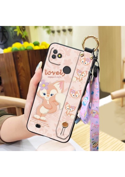 Telefon Kılıfı Tecno Pop 5p Kordon Bileklikli Karikatür Telefon Kılıfı (Yurt Dışından)