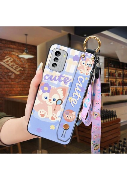 Telefon Kılıfı Nokia G60 Kordon Bileklikli Karikatür Telefon Kılıfı (Yurt Dışından)