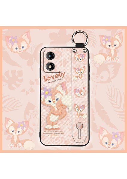 Telefon Kılıfı Motorola Moto E13 Kordon Bileklikli Karikatür Telefon Kılıfı (Yurt Dışından)