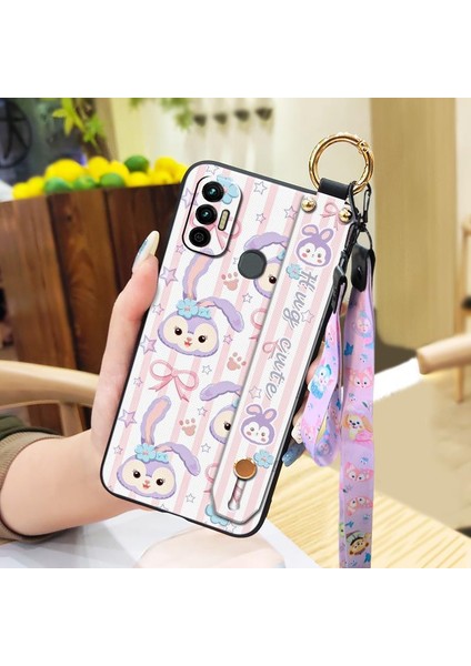 Telefon Kılıfı Tecno Spark 7/spark 7p Bileklikli Karikatür Telefon Kılıfı (Yurt Dışından)